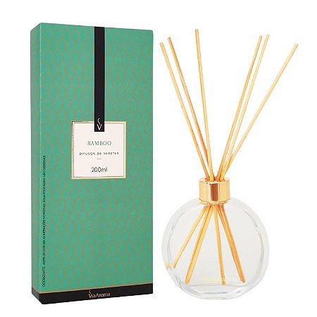 Difusor de Varetas Bamboo 200ml – Via Aroma | Linha Clássica