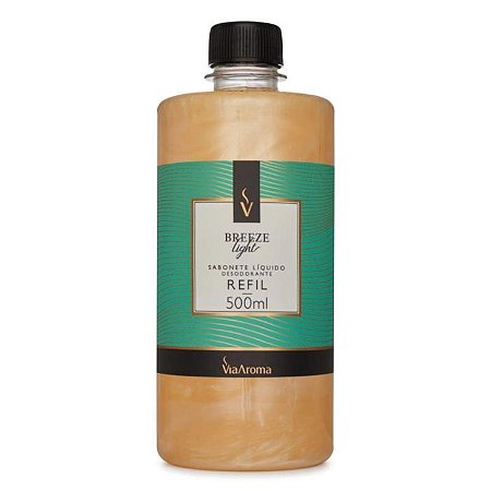 REFIL SABONETE LIQUIDO DESODORANTE CLASSICA BREEZE LIGHT 500ML - VIA AROMA
