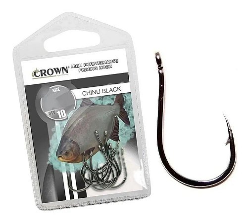 Anzol Crown Chinu Black com fisga