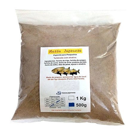 Massa Japonesa TRADICIONAL 500g - Para pesca tamba, pacu