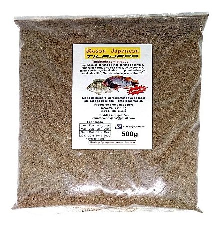 Massa TILAJAPA 500g -  Massa Japonesa para pesca de Tilápias