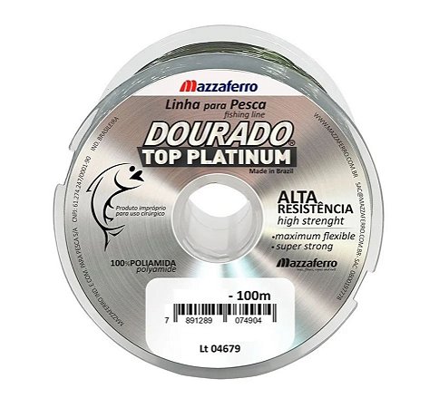Linha Dourado Top Platinum 100m Monofilamento -  Vários Tam.