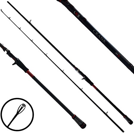 Vara Lumis Crank Cast 8'0" Vermelha 2,40m 60lb 2p Carretilha