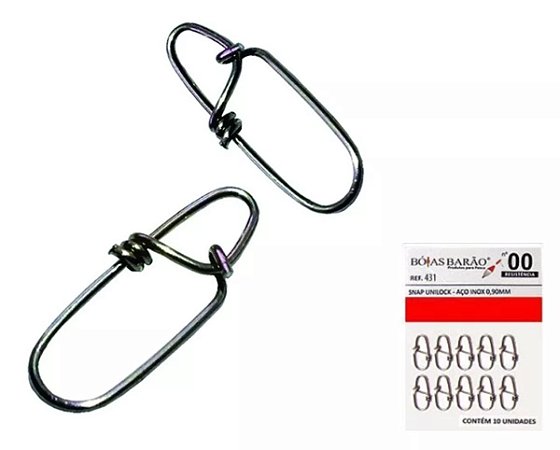 Snap Unilock - Aço Inox - Vários Tamanhos - Bóias Barão