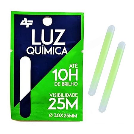 Luz química bastão 25mm Luminoso p/ Pesca 2 un - Albatroz