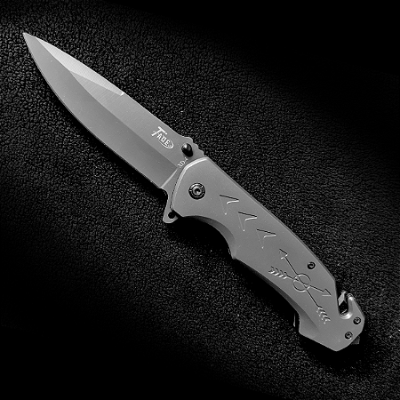 Canivete Tático Militar Semi Automatico Ponta Quebra Vidros