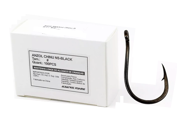 Anzol Albatroz Chinu Black - Caixa 100un