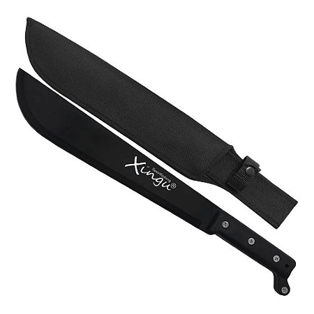 Facão Esportivo Lâmina Preta Inox com Bainha