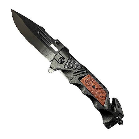 Canivete Quebra Vidro Corta Cinto Semi Automáico