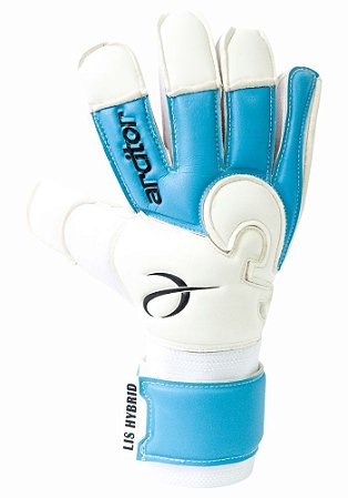 Luvas de Goleiro Arcitor Lis Hybrid (Branco Azul Claro) SCF Elite