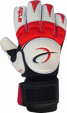 Luvas de Goleiro Arcitor Keras EVA Hybrid Roll/Flat (Branco Vermelho) AW Elite