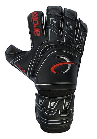 Luvas de Goleiro Arcitor Skeena Rollfinger (Preto Cinza Vermelho) SCF Elite