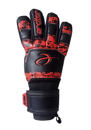 Luvas de Goleiro Arcitor Carancho Negative (Preto Vermelho) SCF Elite