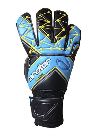 Luvas de Goleiro Arcitor Molekule Classic Flat (Preto Azul Amarelo) SW PRO