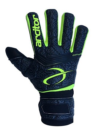 Luvas de Goleiro Arcitor Dumyat Negative Finger Support (Preto Verde-Limão) D-SOFT 3.5mm