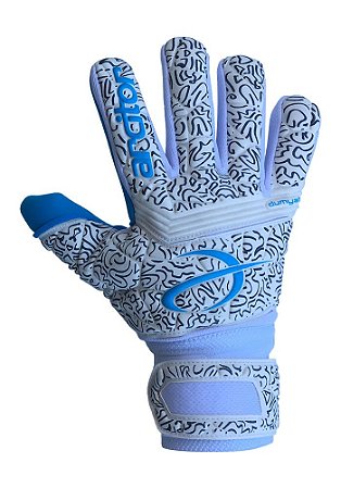 Luvas de Goleiro Arcitor Dumyat Negative Finger Support (Branco Azul Claro) D-SOFT 3.5mm