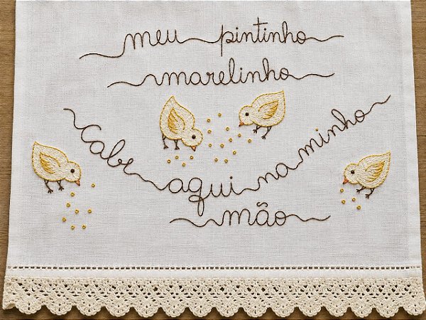 Risco de Bordado - Pintinho Amarelinho