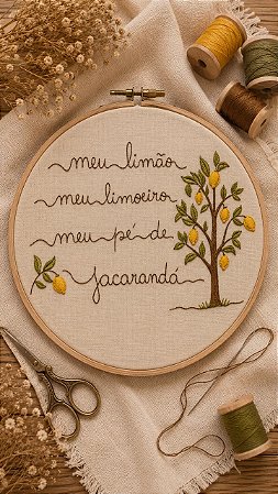 Risco de Bordado - Limão Limoeiro