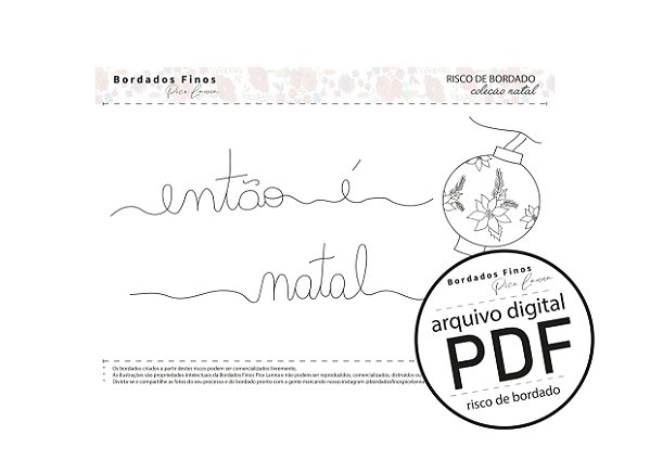 Risco de Bordado - É natal