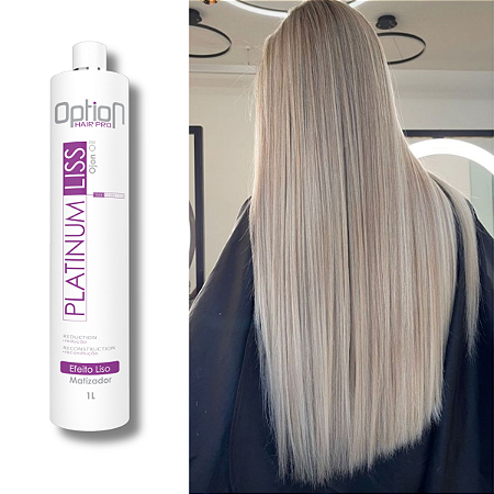 PROMOÇÃO - Platinum Liss Efeito Liso Matizador - Option Hair Pro