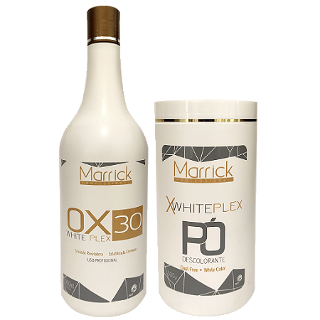 Kit Pó Descolorante Whiteplex 500gr + OX 30 Volumes - Marrick Professional