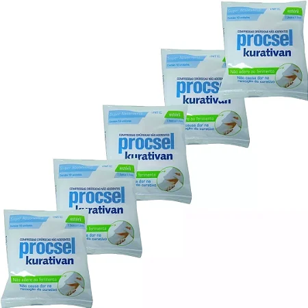 Kit C/ 5 pacotes. De Compressa Cirúrgica Estéril Não Aderente PR