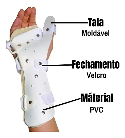 Tala em pvc para punho e polegar tam unico dilepe - Dilepé DL603