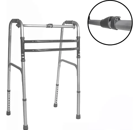 Andador adulto articulado fixo alumínio 3 barras Hidrolight SC300 cor prateado 1unidade