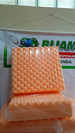 Almofada Caixa De Ovo 40x40 12Cm D45 Anti Escaras Laranja.