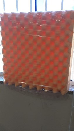 Almofada Caixa De Ovo 40x40 12Cm D45 Anti Escaras Laranja.