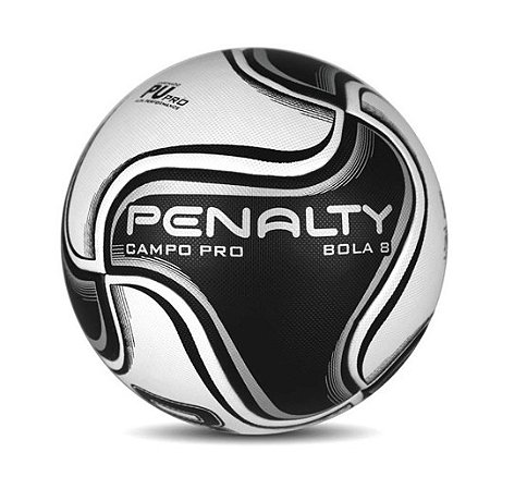 Bola de Campo Penalty 8 Pro XXI - Preta e Branca - Top Sport