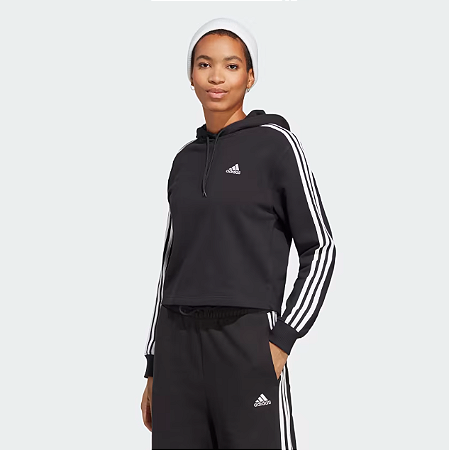 Moletom Adidas 3-Stripes Preto