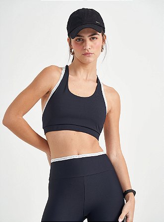 Top Colcci Speed Contrast Preto