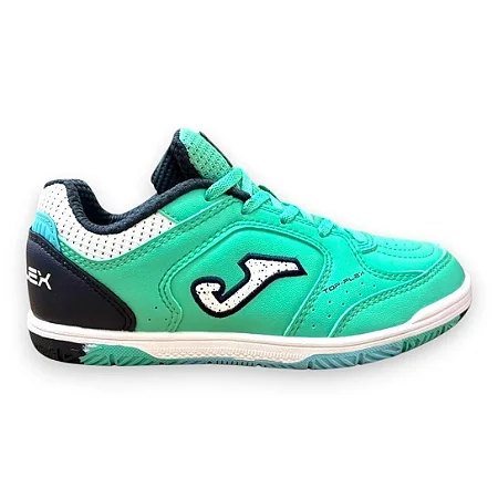 Chuteira Tênis de Futsal Joma Top Flex Infantil Unissex Verde, Branca ou Azul