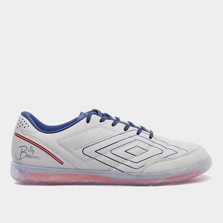 Chuteira Tênis Futsal Umbro BR Futsal Unissex - Cinza+Vermelho Ou Branco+Verde