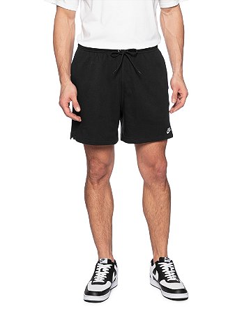 Short Bermuda Nike Masculino Club Flow Moletom - Preto