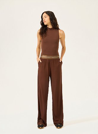 Calça Colcci Comfort Cós Com Elástico - Marrom