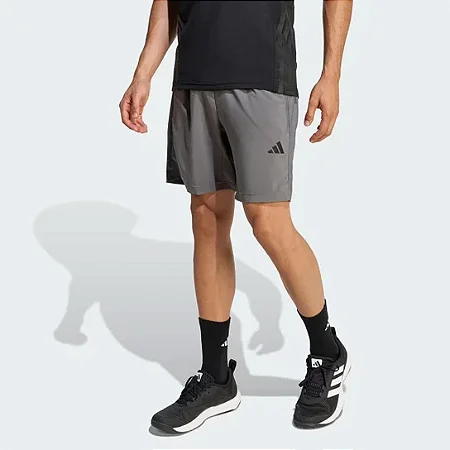 Shorts Bermuda Adidas We Base WV Masculino - Cinza com zíper no bolso