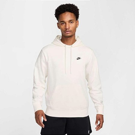 Blusão Nike Club Hoodie Masculino - Off white