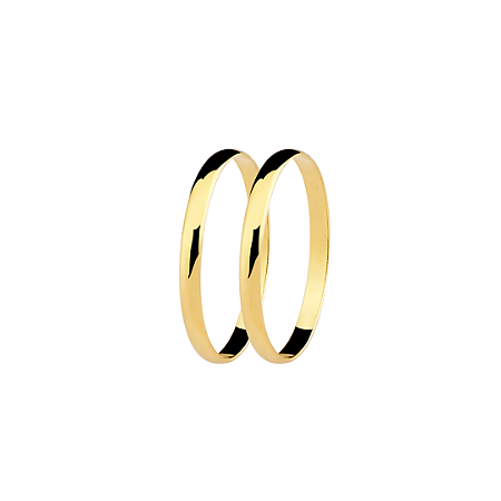 Par de Alianças Tradicional em Ouro 10k 2,2mm