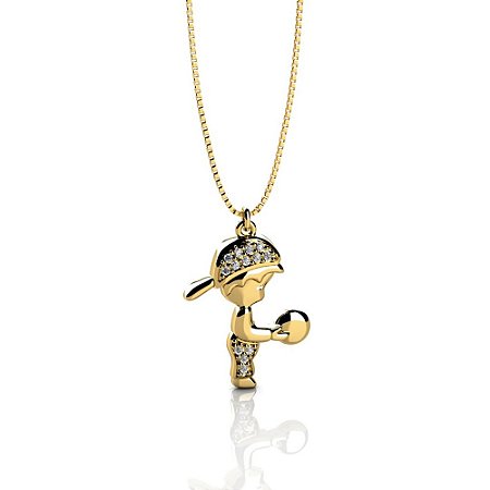 Pingente de Filho Menino em Ouro PG79 (Não Acompanha Gargantilha)