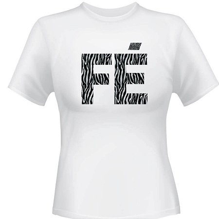 Camiseta Fé com estampa de zebra