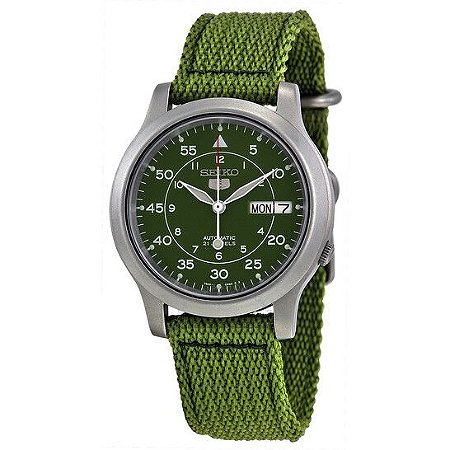 SEIKO 5 Green Dial Green Canvas