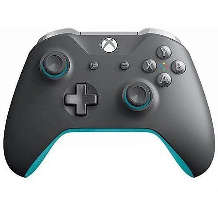 Controle Microsoft Cinza e Azul - Xbox One (Usado)