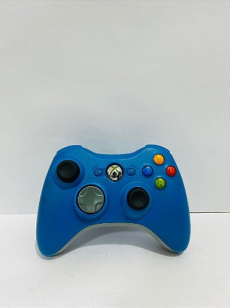 Controle Microsoft Azul Sem Fio - Xbox 360 (Usado)