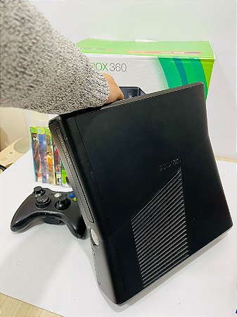 XBOX 360 Slim 4GB Destravado LT 3.0 + 3 Anos de Garantia ZG!