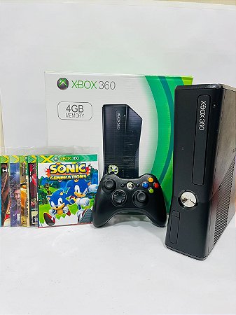 XBOX 360 Slim 4GB Destravado LT 3.0 + 3 Anos de Garantia ZG!