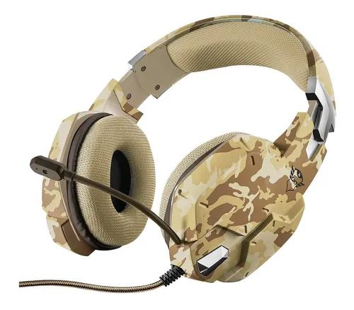 Headset Gamer Trust GXT Carus Desert Camo com fio - Multiplataforma