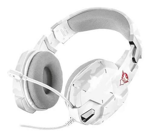 Headset Gamer Trust Carus Branco com fio - Multiplataforma