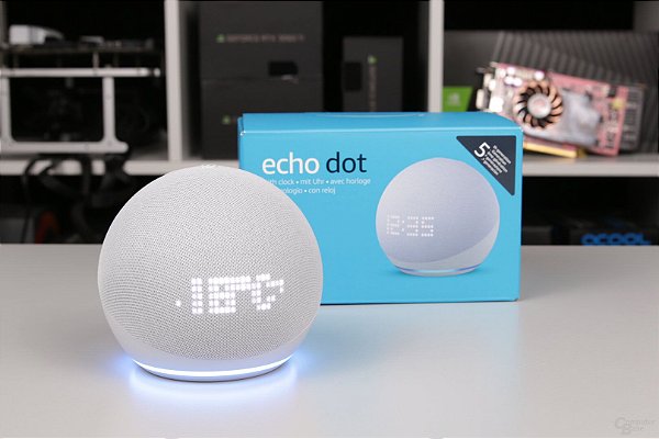 Echo Dot 5ª geração , com Alexa, Smart Speaker, Branco - B09B8XVSDP